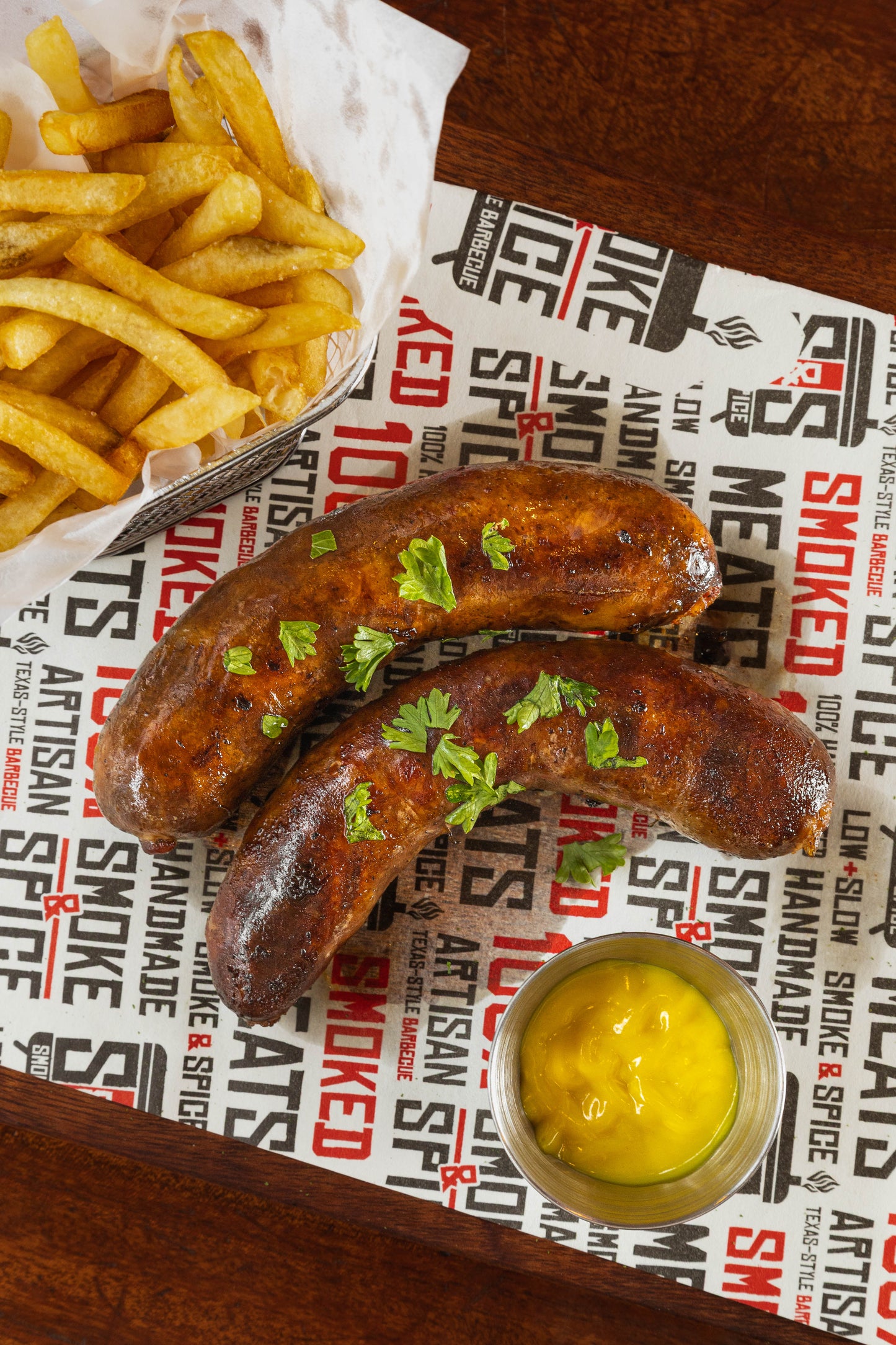 6 Hour Smoked Sausage & Fries